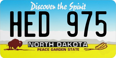 ND license plate HED975