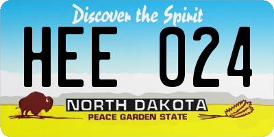 ND license plate HEE024