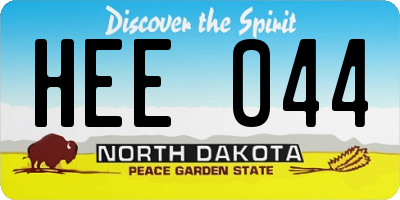 ND license plate HEE044