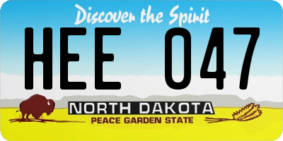ND license plate HEE047