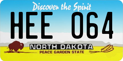 ND license plate HEE064