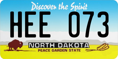 ND license plate HEE073