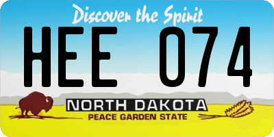 ND license plate HEE074