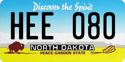 ND license plate HEE080