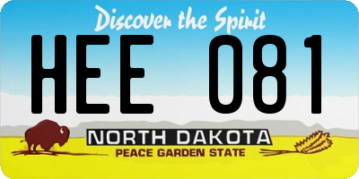 ND license plate HEE081