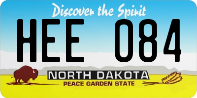 ND license plate HEE084