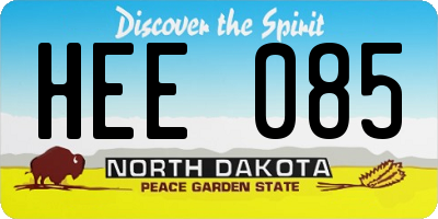 ND license plate HEE085