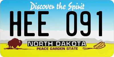 ND license plate HEE091