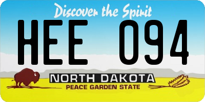 ND license plate HEE094