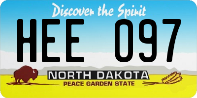 ND license plate HEE097