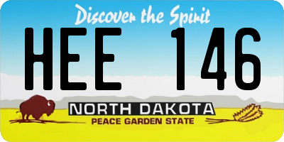 ND license plate HEE146