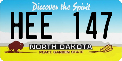 ND license plate HEE147