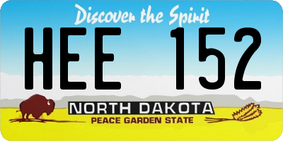 ND license plate HEE152