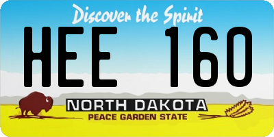 ND license plate HEE160