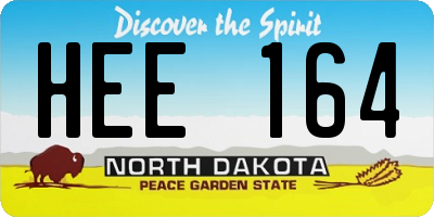 ND license plate HEE164
