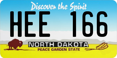 ND license plate HEE166