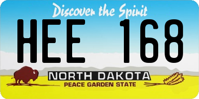 ND license plate HEE168