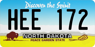 ND license plate HEE172