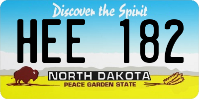 ND license plate HEE182