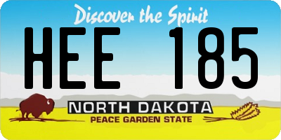 ND license plate HEE185
