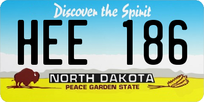 ND license plate HEE186