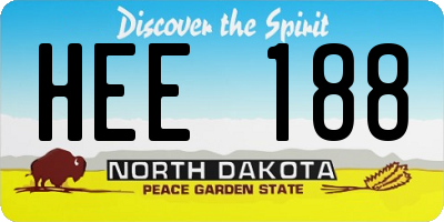 ND license plate HEE188