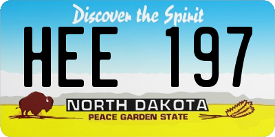 ND license plate HEE197