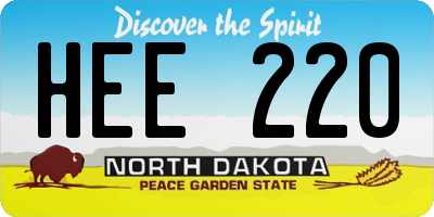 ND license plate HEE220