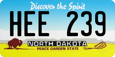 ND license plate HEE239