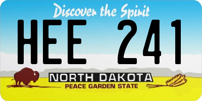 ND license plate HEE241