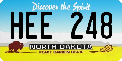 ND license plate HEE248