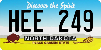 ND license plate HEE249