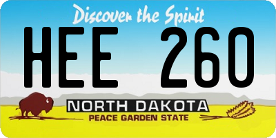 ND license plate HEE260