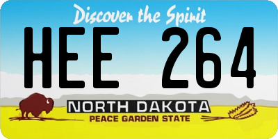ND license plate HEE264