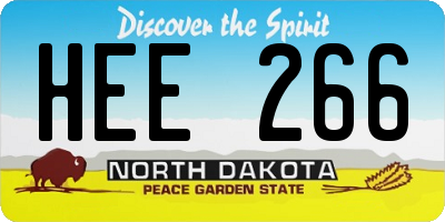 ND license plate HEE266