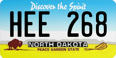 ND license plate HEE268
