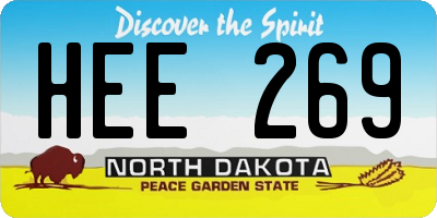 ND license plate HEE269