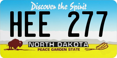 ND license plate HEE277