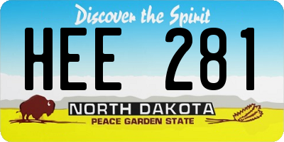 ND license plate HEE281