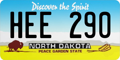 ND license plate HEE290