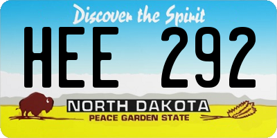 ND license plate HEE292
