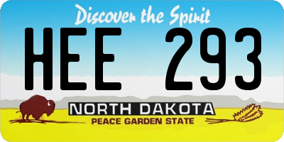 ND license plate HEE293