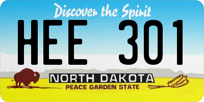 ND license plate HEE301