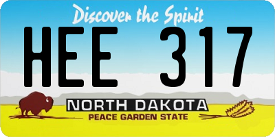 ND license plate HEE317