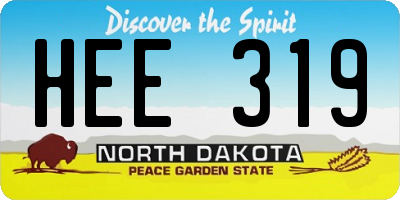 ND license plate HEE319