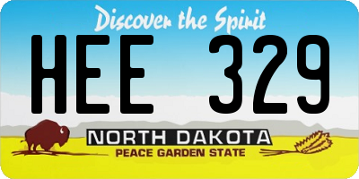 ND license plate HEE329