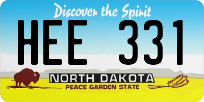 ND license plate HEE331