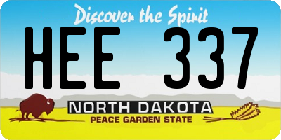 ND license plate HEE337