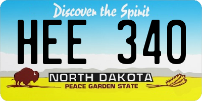 ND license plate HEE340