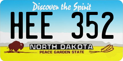 ND license plate HEE352